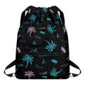 Palm Tree Summer Beach Pattern Print Drawstring Backpack