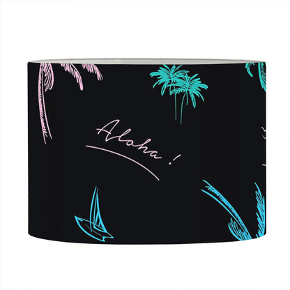 Palm Tree Summer Beach Pattern Print Drum Lamp Shade