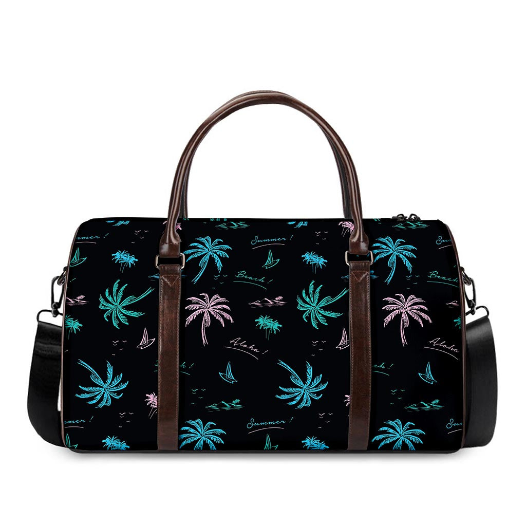Palm Tree Summer Beach Pattern Print Duffle Bag