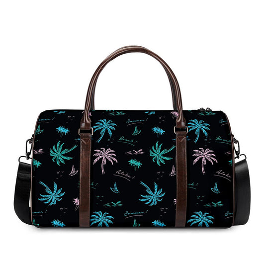 Palm Tree Summer Beach Pattern Print Duffle Bag