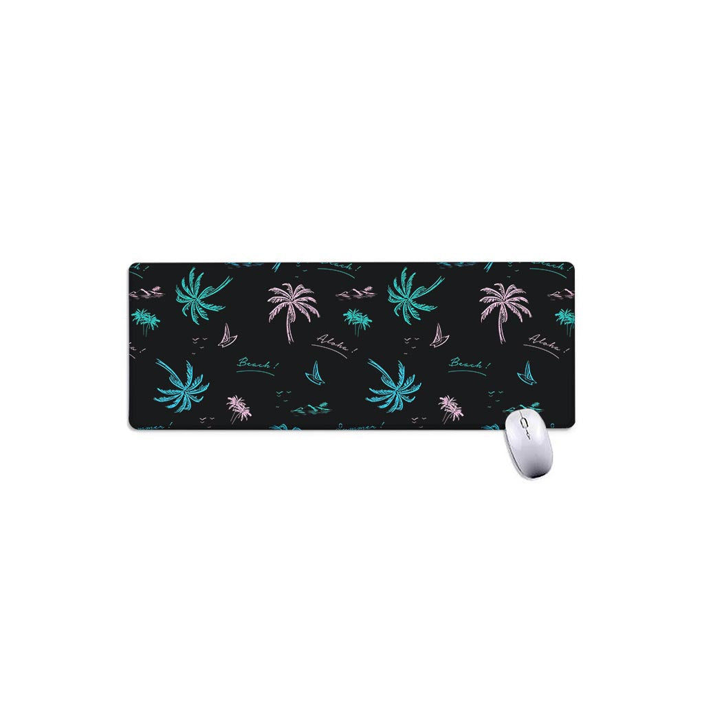 Palm Tree Summer Beach Pattern Print Extended Mouse Pad
