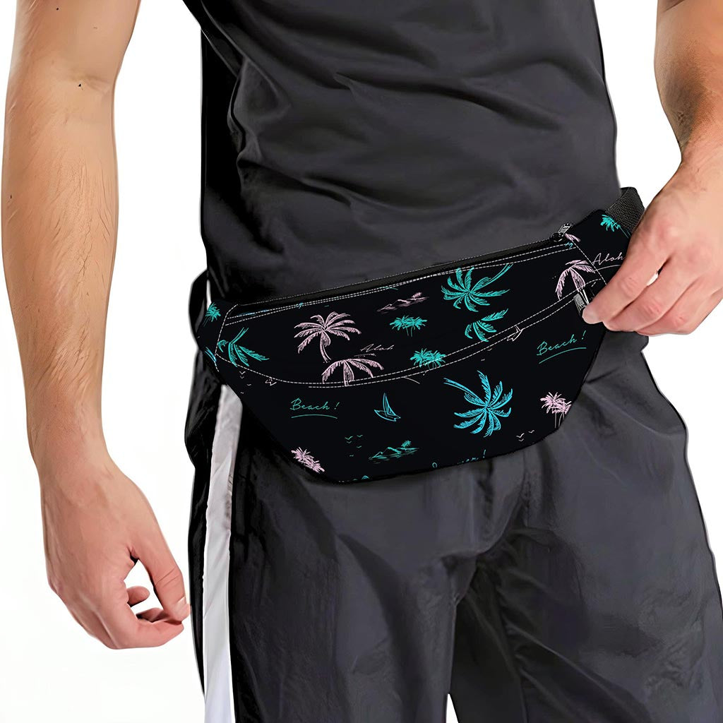 Palm Tree Summer Beach Pattern Print Fanny Pack