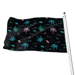 Palm Tree Summer Beach Pattern Print Flag