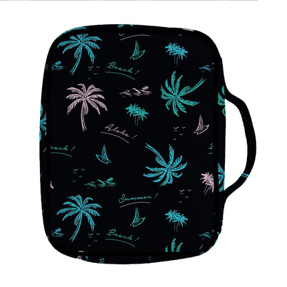 Palm Tree Summer Beach Pattern Print Front Pocket Bible Bag