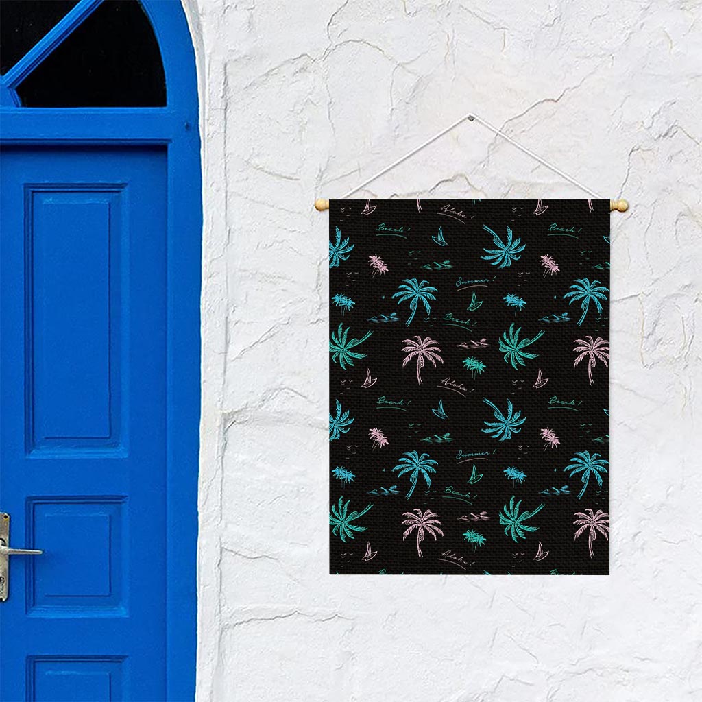 Palm Tree Summer Beach Pattern Print Garden Flag