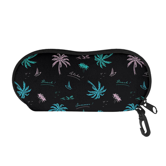 Palm Tree Summer Beach Pattern Print Glasses Case