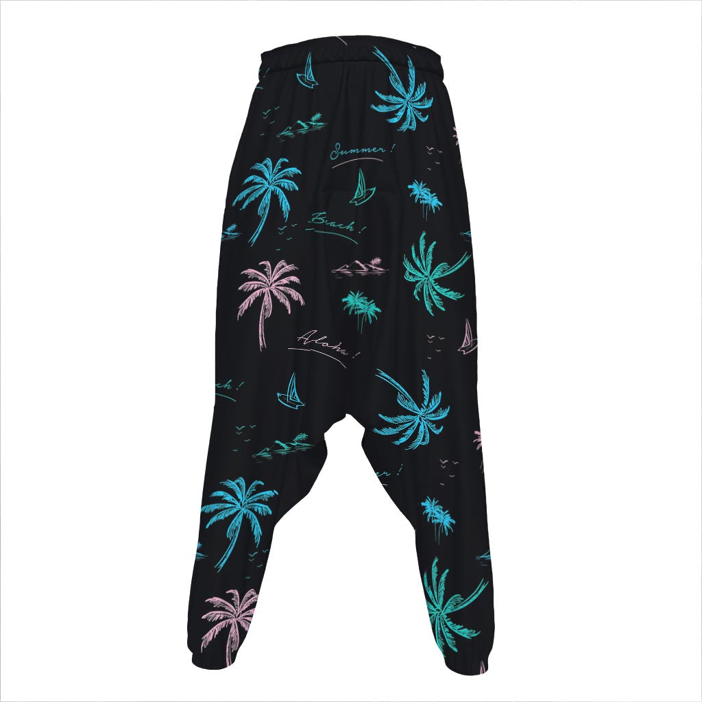 Palm Tree Summer Beach Pattern Print Hammer Pants