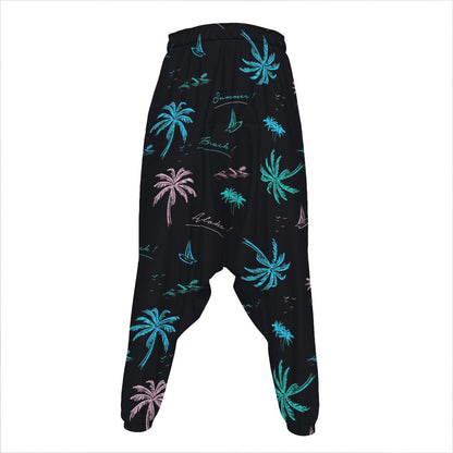Palm Tree Summer Beach Pattern Print Hammer Pants