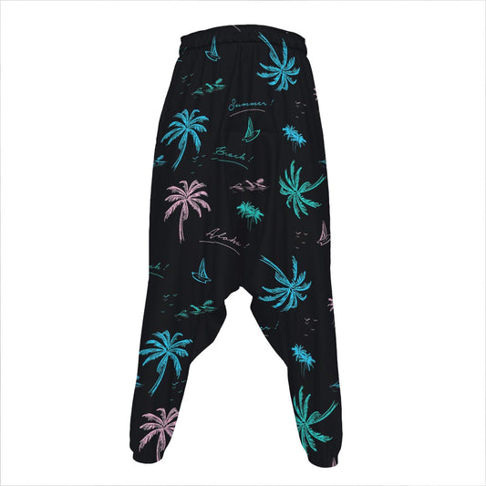 Palm Tree Summer Beach Pattern Print Hammer Pants