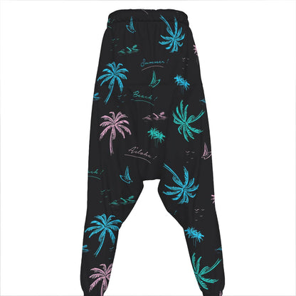 Palm Tree Summer Beach Pattern Print Hammer Pants
