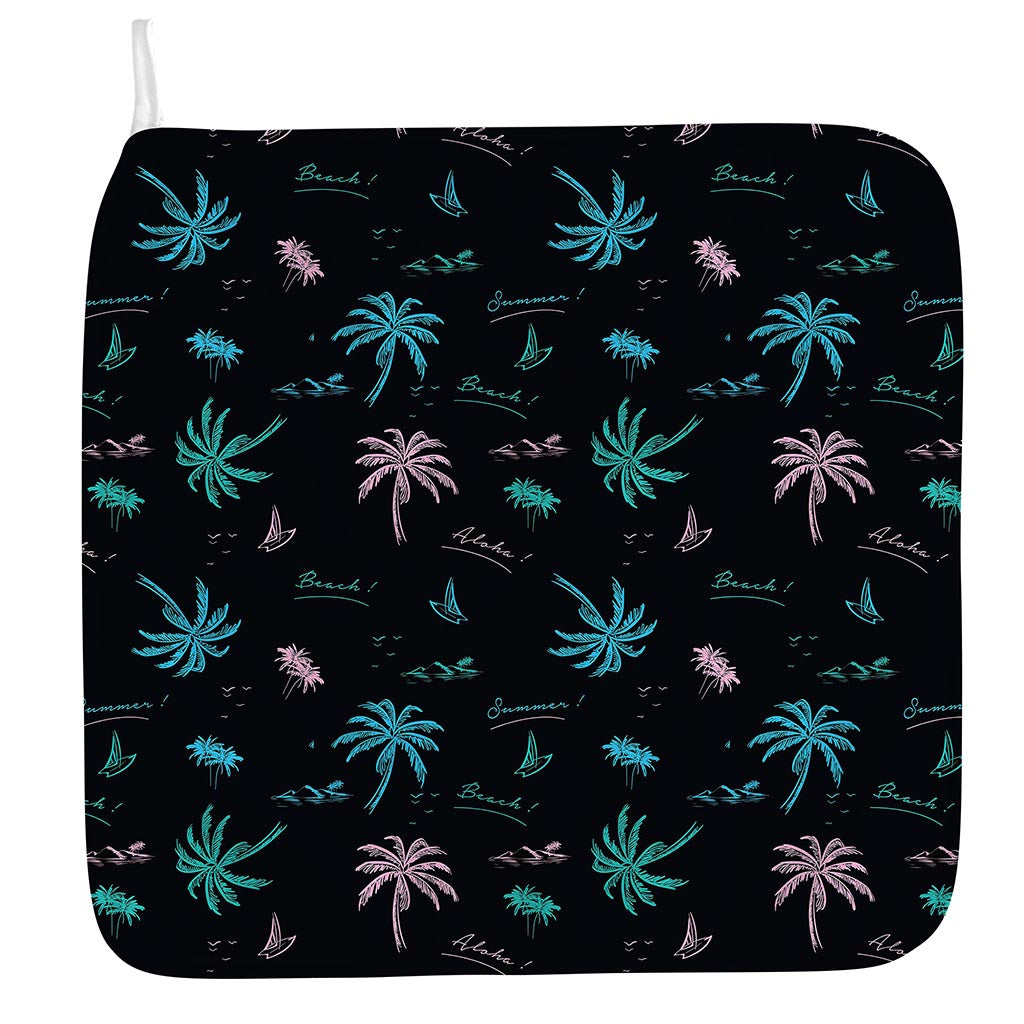 Palm Tree Summer Beach Pattern Print Hand Towel