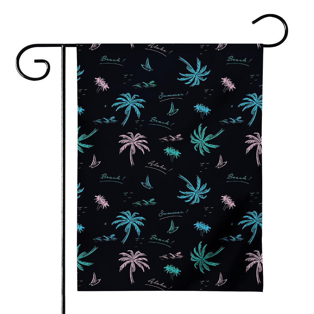 Palm Tree Summer Beach Pattern Print House Flag