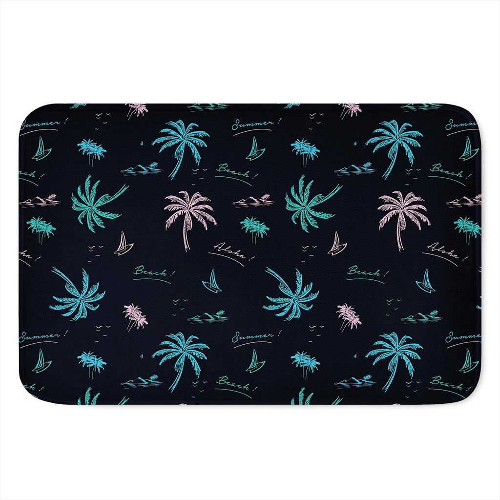 Palm Tree Summer Beach Pattern Print Indoor Door Mat