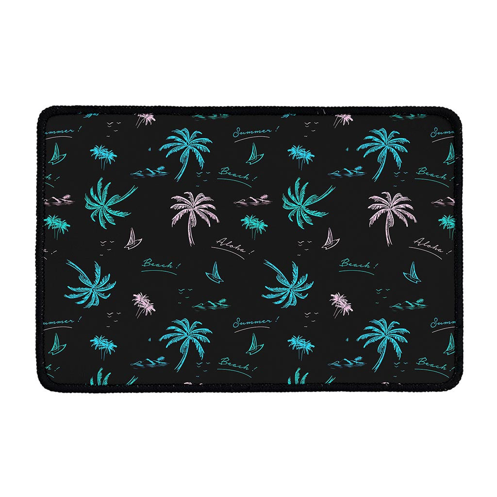 Palm Tree Summer Beach Pattern Print Kitchen Mat
