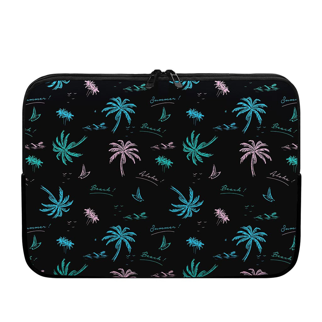 Palm Tree Summer Beach Pattern Print Laptop Sleeve