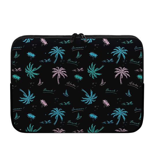 Palm Tree Summer Beach Pattern Print Laptop Sleeve