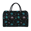 Palm Tree Summer Beach Pattern Print Leather Duffel Bag