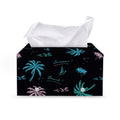 Palm Tree Summer Beach Pattern Print Leather Tissue Box Cover