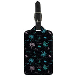 Palm Tree Summer Beach Pattern Print Luggage Tag