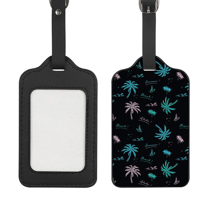 Palm Tree Summer Beach Pattern Print Luggage Tag
