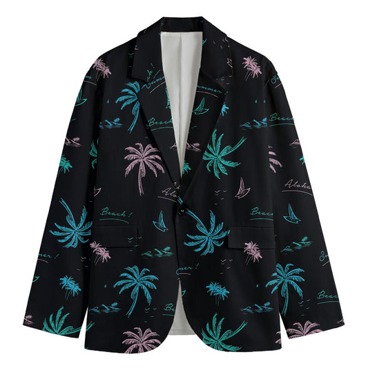 Palm Tree Summer Beach Pattern Print Men's Blazer