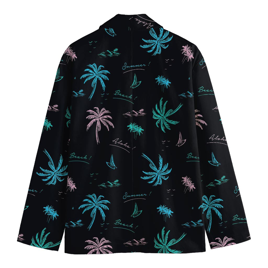 Palm Tree Summer Beach Pattern Print Men's Blazer