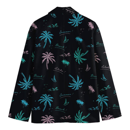 Palm Tree Summer Beach Pattern Print Men's Blazer