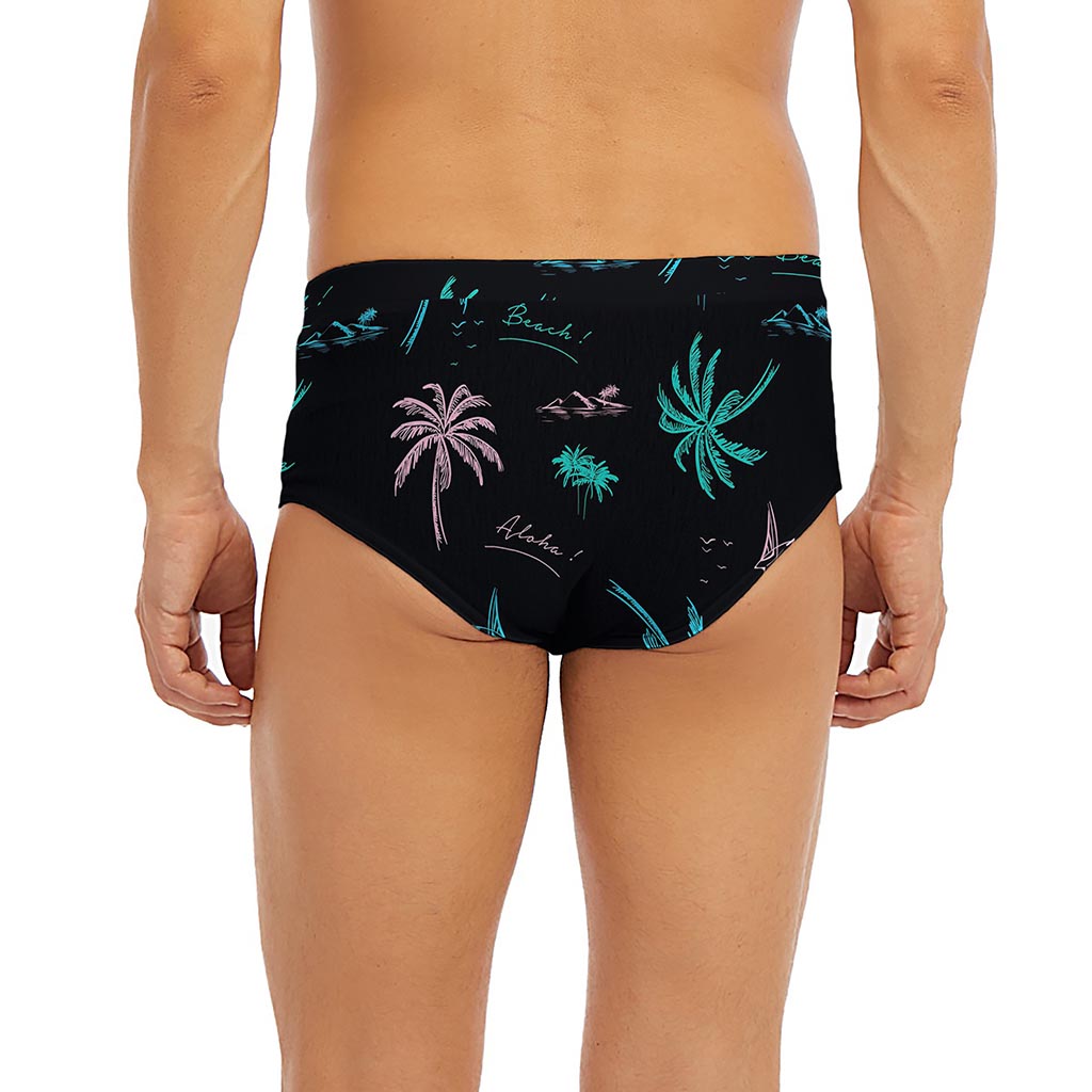 Palm Tree Summer Beach Pattern Print Men's Briefs