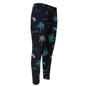 Palm Tree Summer Beach Pattern Print Men's Compression Pants