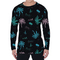 Palm Tree Summer Beach Pattern Print Men's Long Sleeve T-Shirt