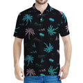 Palm Tree Summer Beach Pattern Print Men's Polo Shirt