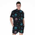 Palm Tree Summer Beach Pattern Print Men's Romper