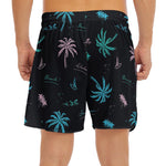 Palm Tree Summer Beach Pattern Print Men's Split Running Shorts