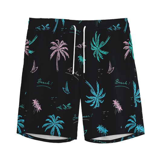 Palm Tree Summer Beach Pattern Print Men's Sports Shorts