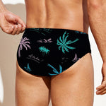 Palm Tree Summer Beach Pattern Print Men's Swim Briefs