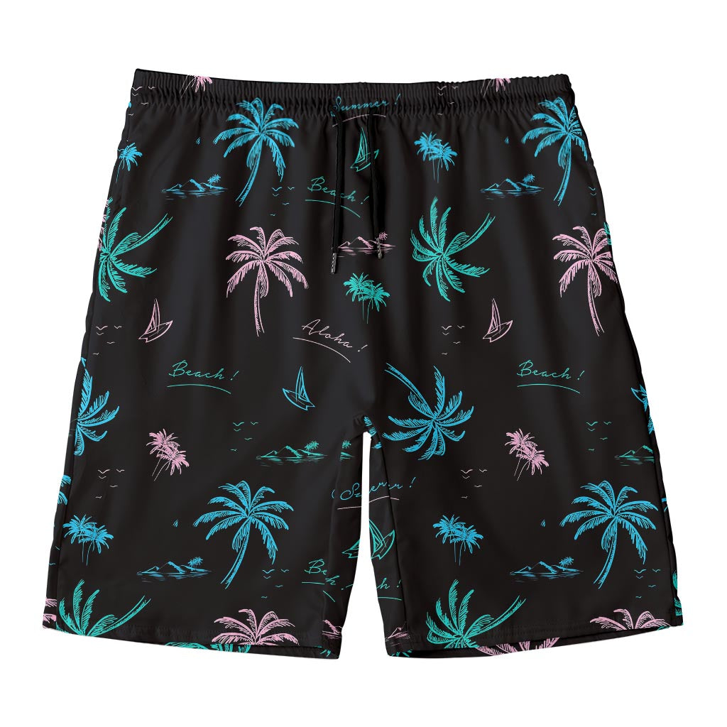 Palm Tree Summer Beach Pattern Print Men's Swim Trunks