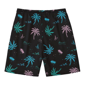 Palm Tree Summer Beach Pattern Print Men's Swim Trunks