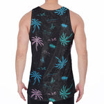 Palm Tree Summer Beach Pattern Print Men's Velvet Tank Top