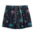 Palm Tree Summer Beach Pattern Print Mesh Shorts