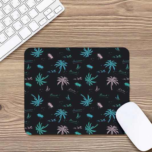 Palm Tree Summer Beach Pattern Print Mouse Pad