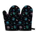 Palm Tree Summer Beach Pattern Print Oven Mitts