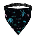 Palm Tree Summer Beach Pattern Print Over The Collar Dog Bandana