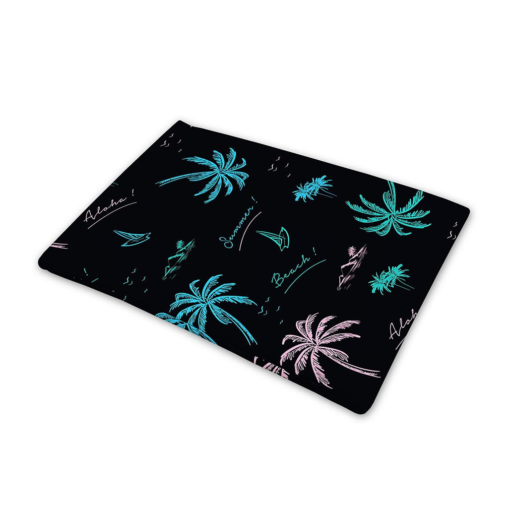 Palm Tree Summer Beach Pattern Print Pet Cooling Mat Cover