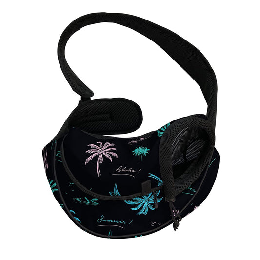 Palm Tree Summer Beach Pattern Print Pet Sling Carrier