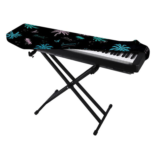Palm Tree Summer Beach Pattern Print Piano Keyboard Cover