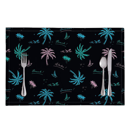 Palm Tree Summer Beach Pattern Print Placemat