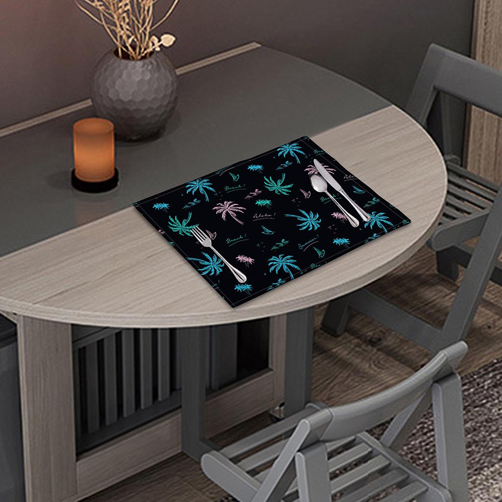 Palm Tree Summer Beach Pattern Print Placemat