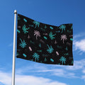 Palm Tree Summer Beach Pattern Print Polyester Flag