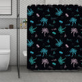 Palm Tree Summer Beach Pattern Print Polyester Shower Curtain