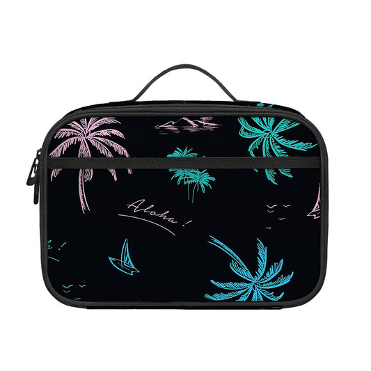 Palm Tree Summer Beach Pattern Print Portable Lunch Bag